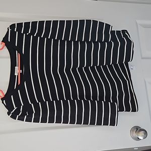 Talbot stripped 3/4 length shirt